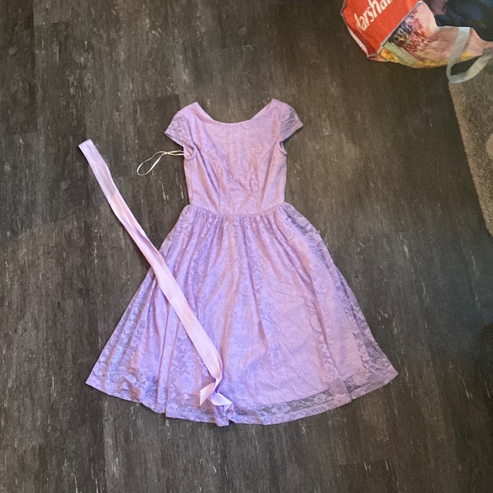 Womens extra small purple dress with belt